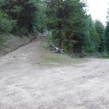 Go through gate on left road to begin climb