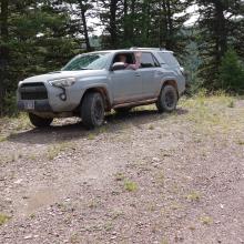 Parking Area at Bend in Road