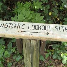 historic lookout sign