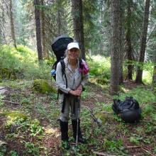 Bushwacking down Buck Lake Creek on the old trail