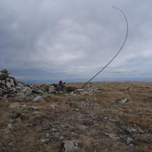 Windy day on summit - good shelter