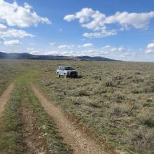 Parking area west of summit
