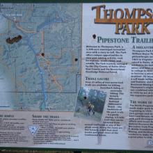 Thompson Park sign at Pipestone Pass