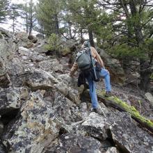 Short rocky section right below top