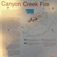 Trailhead - Canyon Creek fire sign