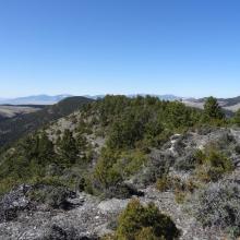 Looking SW towards Frenchman Hill from false summit