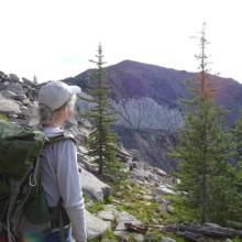 Getting higher.  Elkhorn Peak is in the distance