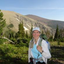 On spur ridge with summit in background