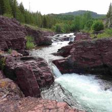 North Fork of the Blackfoot River - Above the falls