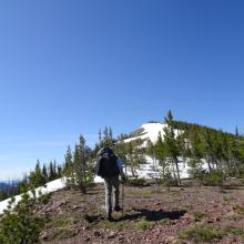 Final climb to summit