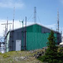 One of two electronic sites at the summit