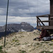 Operating position near fire lookout