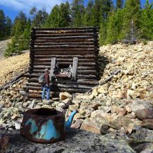 Mine workings on east side of Treasure Mountain