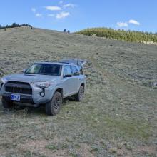 Parking spot - Summit in background