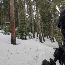 We had to carve through the snow, but picking a route wasn't too hard