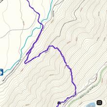 Route up Peak 6001 follows 3540, 3540-012, and off-trail directly up