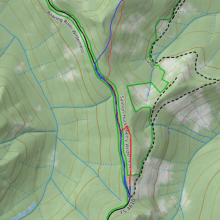Pictured: my mistaken ascent, and then my somewhat better descent.