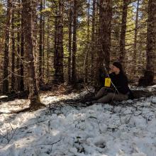 Trees make great tripods - and don't forget your chair!