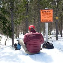 Grover ignoring the Warning sign?