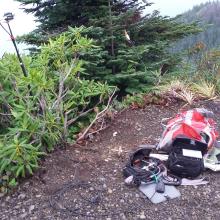 Summit operating position - see 1.2GHz yagi on left