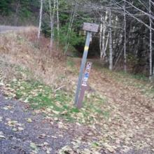 Last turn to follow Nicolai Mountain Road to summit