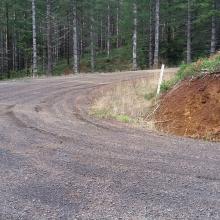 Turn from Nicolai Ridge Road to Nicolai Mountain Road