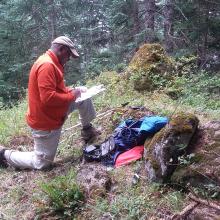 Roland-K7FOP working the pile-up on the summit