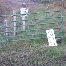 Two of the unfriendly signs