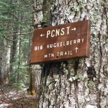 Sign for summit trail