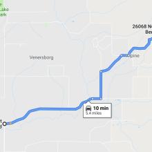 Starting from 45.7651° -122.4865°