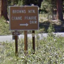 Browns Mountain Sign