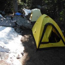 Campsite at Colchuck Lake