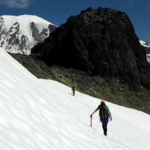 Last snowfield before summit