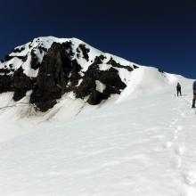 Climbing to the saddle