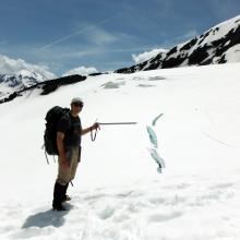 Hayden Glacier crevasse