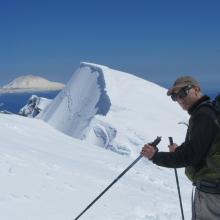 Usual climbers summit - Mount St. Helens - Mt. Adams behind