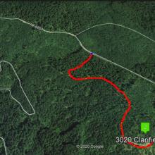 Last road marked to Peak 3020