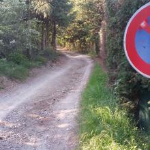 Road turns to gravel