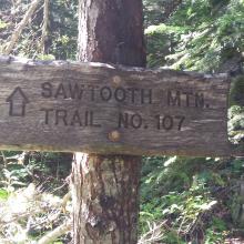 Sawtooth Mountain Trail Sign