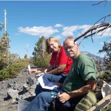 Paula and Mike on the caldera rim