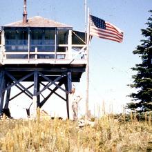Fish Creek Mountain Lookout in 1956