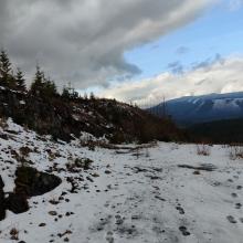 Left here to the summit