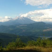 View of Mt. St. Helens from about a mile in