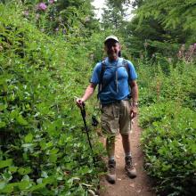 Typical mid mountain trail scene.