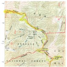 Mount San Antonio ("Baldy") Map 1.