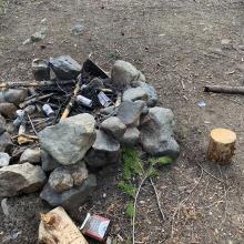 Trash heap and shell casings