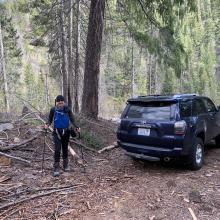 At the "Trailhead" - There is no trail per se