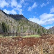 Unnamed lake at foot of West face of Church Mountain AKA Full Wave Mountain