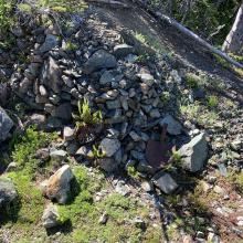 Mine remnant on west slope of "West Summit"