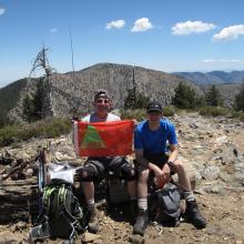 Summit of Throop Peak, Mount Baden Powell in the background